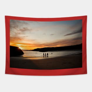 Sunrise Swimmers at Cullercoats Bay Tapestry