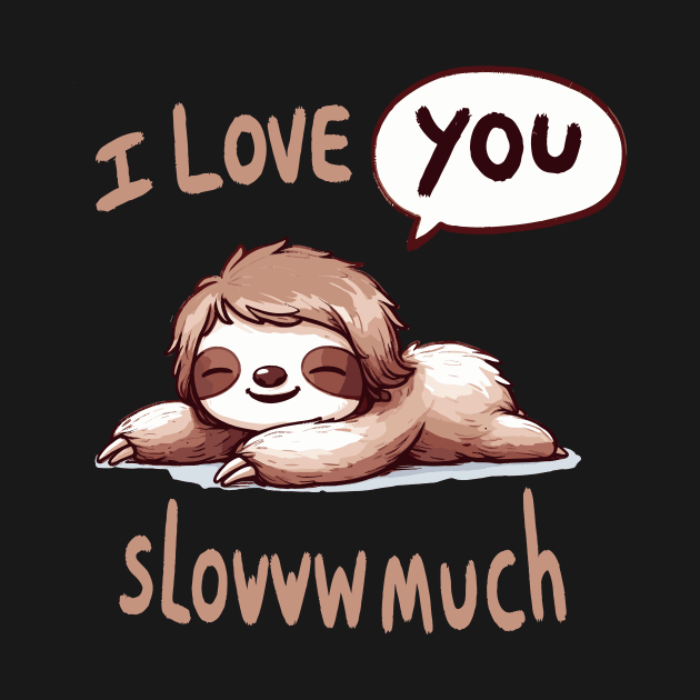 I love you slowww much Sleepy Sloth by DoodleDashDesigns