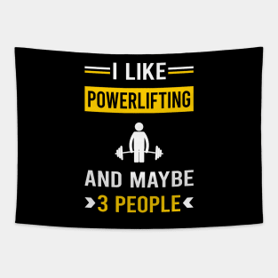 3 People Powerlifting Tapestry