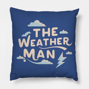 The Weather Man Bold Lightning Design Pillow