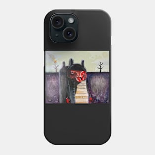 Red Figure in Field Phone Case