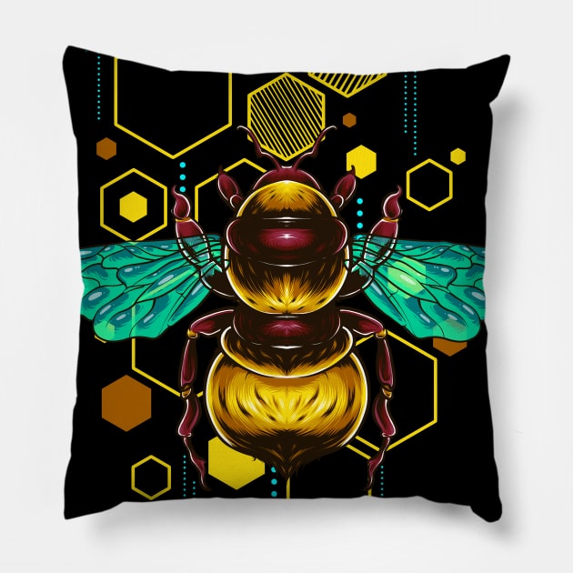 Bee honey Pillow by FUJHINE