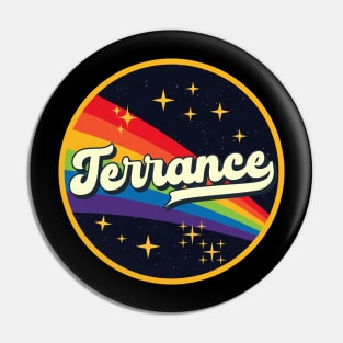 Terrance // Rainbow In Space Vintage Style Pin