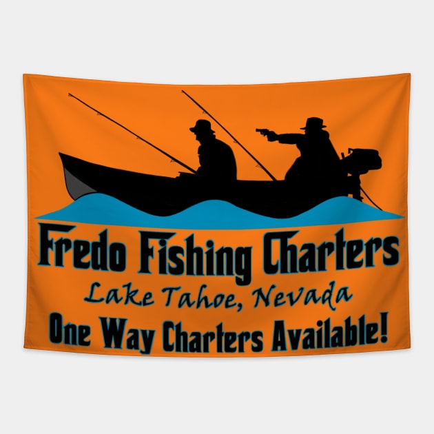 Fredo Fishing Charters Tapestry by DistractedGeek