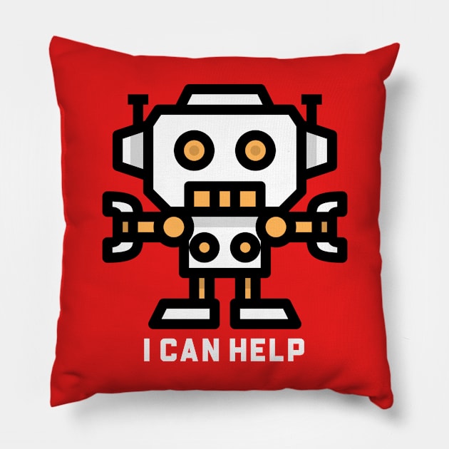 Funny Extraterrestrial Robot Design Pillow by New East 