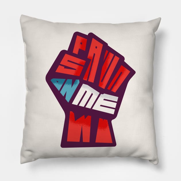 Spawn On Me Black Power (Purple, Blue, Red) Pillow by Spawn On Me Podcast