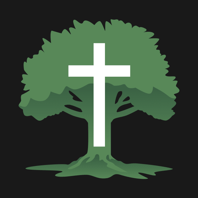 Christian Cross with Tree of Life by hobrath