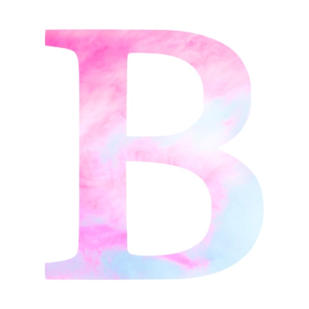 The Letter B Pink and Blue Design by Claireandrewss