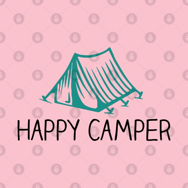 Happy Camper Cute Camping Quote by sentinelsupplyco