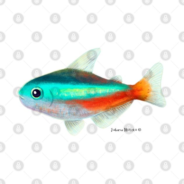 Neon Tetra Fish by julianamotzko