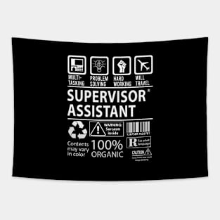 Supervisor Assistant T Shirt - MultiTasking Certified Job Gift Item Tee Tapestry