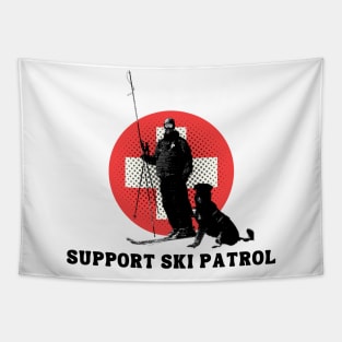 Support Ski Patrol Tapestry