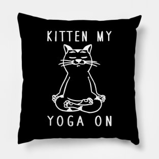 kitten me yoga on Pillow