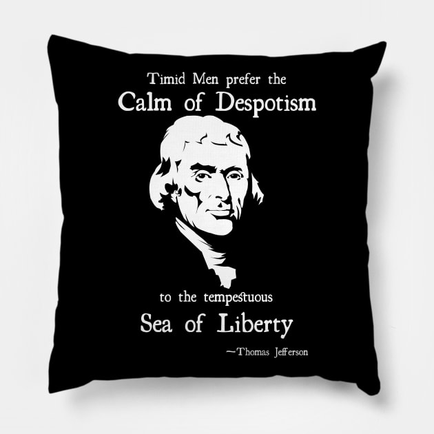 Thomas Jefferson Sea of Liberty Pillow by TidesOfLiberty