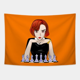 Beth the queen’s gambit in chessmaster Art Tapestry