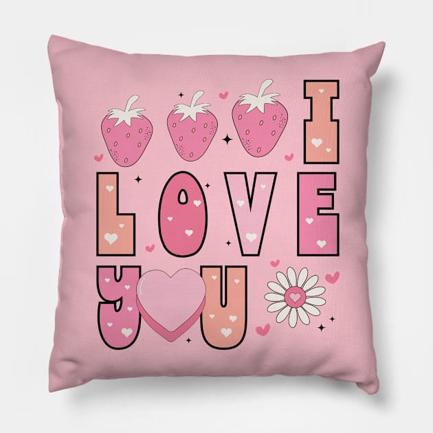 Valentines Day ILOVEYOU Pillow by matcorral