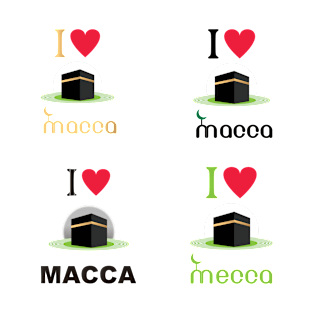 Hajj, Macca, Kaaba, Umrah, Makkah sticker, I love Macca, sticker pack, great gift for Muslims going to hajj or Umrah in the Kingdom of Saudi Arabia T-Shirt