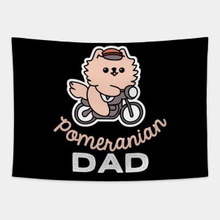 Pomeranian Dad Dog Owner Retro Dog Father Tapestry