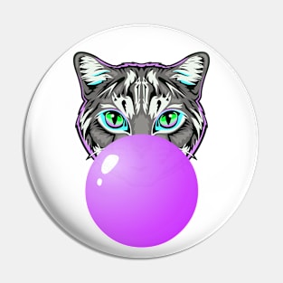 Purple Bubblegum Cat Pin