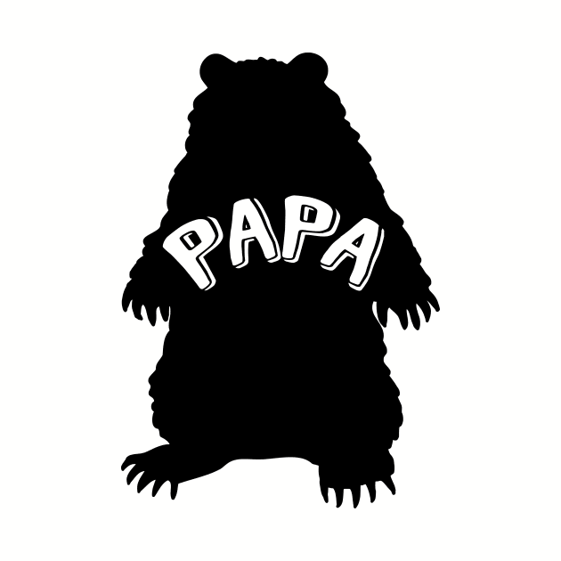 Papa Bear Silhouette by CheriesArt