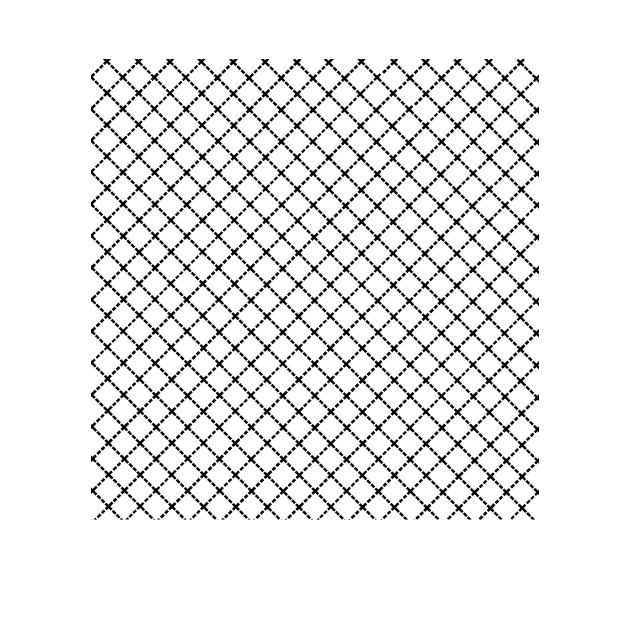 Dotted Grid 45 Black on White by ProjectM