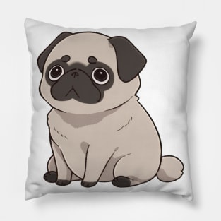 Sad Pug Waiting Pillow