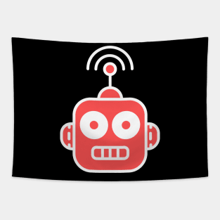 Retro Robot Icon Tapestry