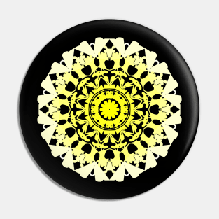 Mandala 04 yellow gradient flower Pin