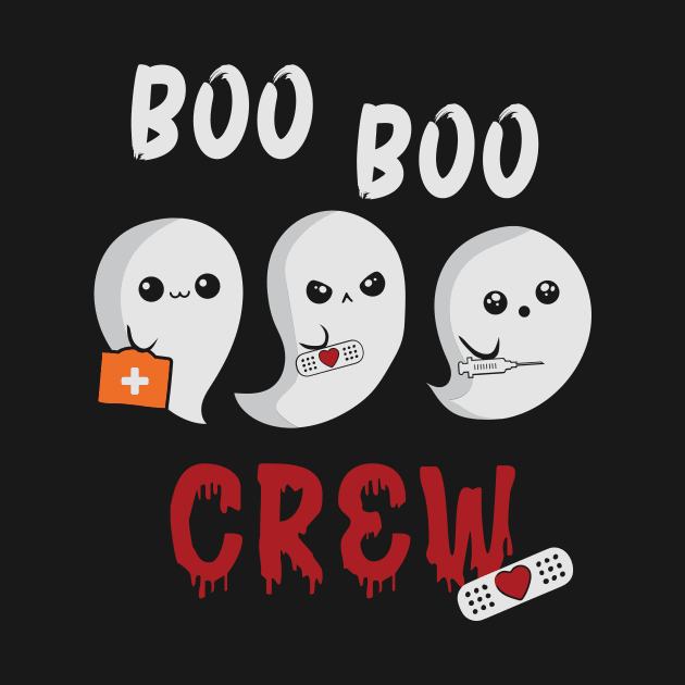 Boo Boo Crew Funny Nurse Halloween Ghost by Fabvity