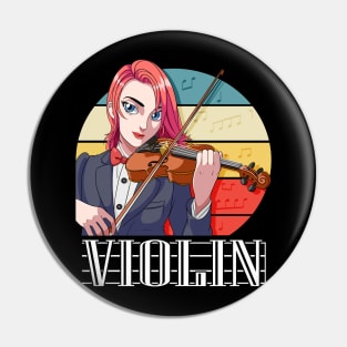 Violin Female Violinist Classical Music Lover Gift Pin