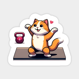 Kitty's Kettlebell Dance Magnet