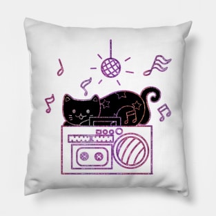 Funky disco cat Pillow