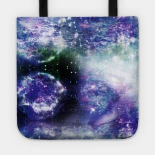 Blue Purple Space Texture Tote