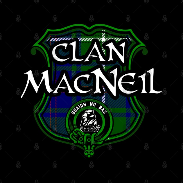Clan MacNeil Surname Scottish Clan Tartan Crest Badge by Celtic Folk
