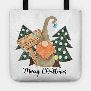 Merry christmas.Christmas gnome Tote