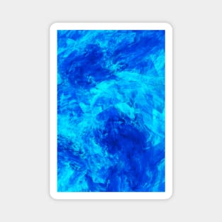 Ultra Blue Abstract Splatter Spalsh Marble Artwork Magnet