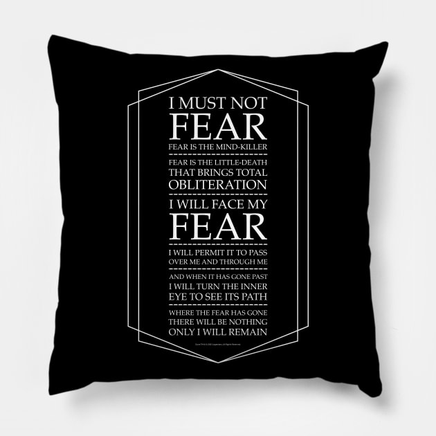 Fear Is The Mind Killer, Dune Litany Pillow by Dream Artworks