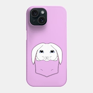 Cute White Rabbit in the Pocket Phone Case