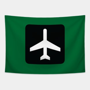 Airport Road Sign Symbol Tapestry