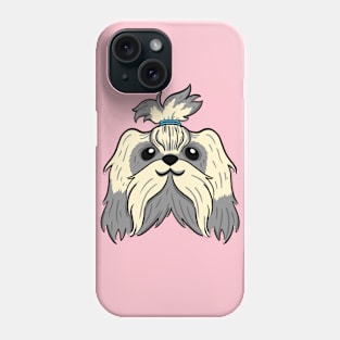 Gray mid haired Shih Tzu Phone Case