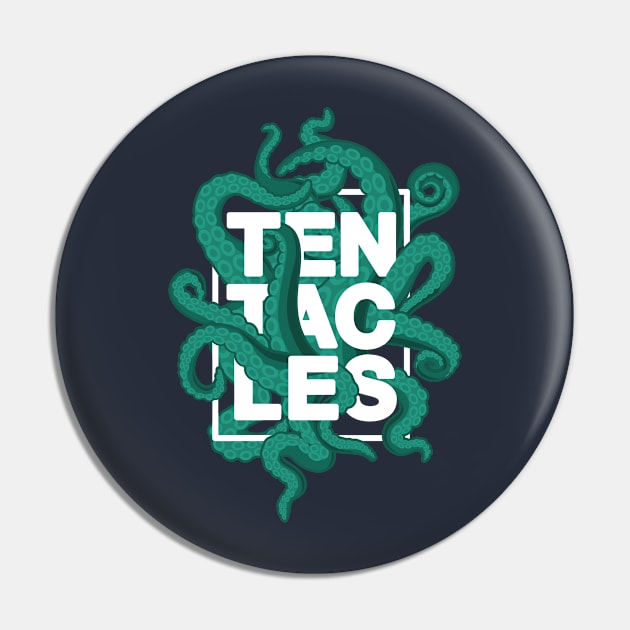 Tentacles – Green (white-out) Pin by andrew_kelly_uk@yahoo.co.uk