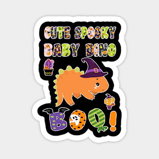 Cute Spooky Baby Dino Halloween Boo No. 5 Magnet