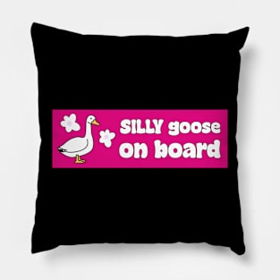 Silly Goose On Board Cute Meme Bumper Car Magnet Pillow