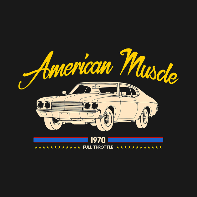 American Muscle Car 1970 Full Throttle by Drumsartco