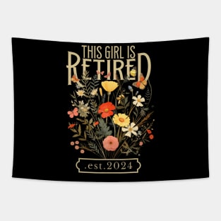 Retired 2024 Funny Retirement Gifts For Women 2024 Floral Tapestry