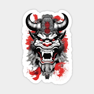 Japanese mask, Oni Hannya Demon Magnet