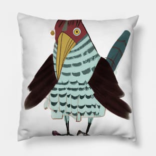 Cute Cuckoo Drawing Pillow