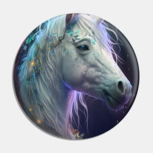 Unicorn Animal Portrait Painting Wildlife Outdoors Adventure Pin