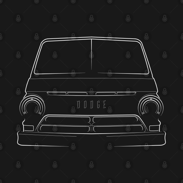 front/profile - 1965 Dodge A100 pickup - stencil, white by mal_photography