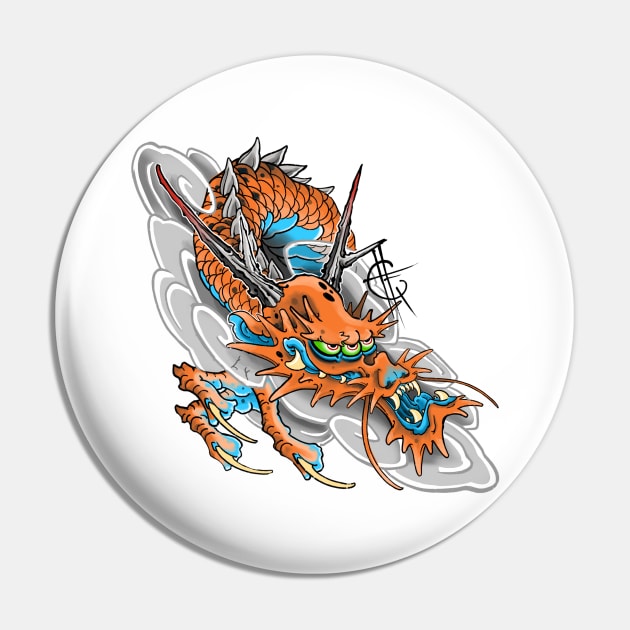 Blinky Dragon Pin by Hori Chou Tattoo